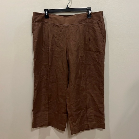 J. Jill Pants - J. Jill Linen Capri Brown Pants